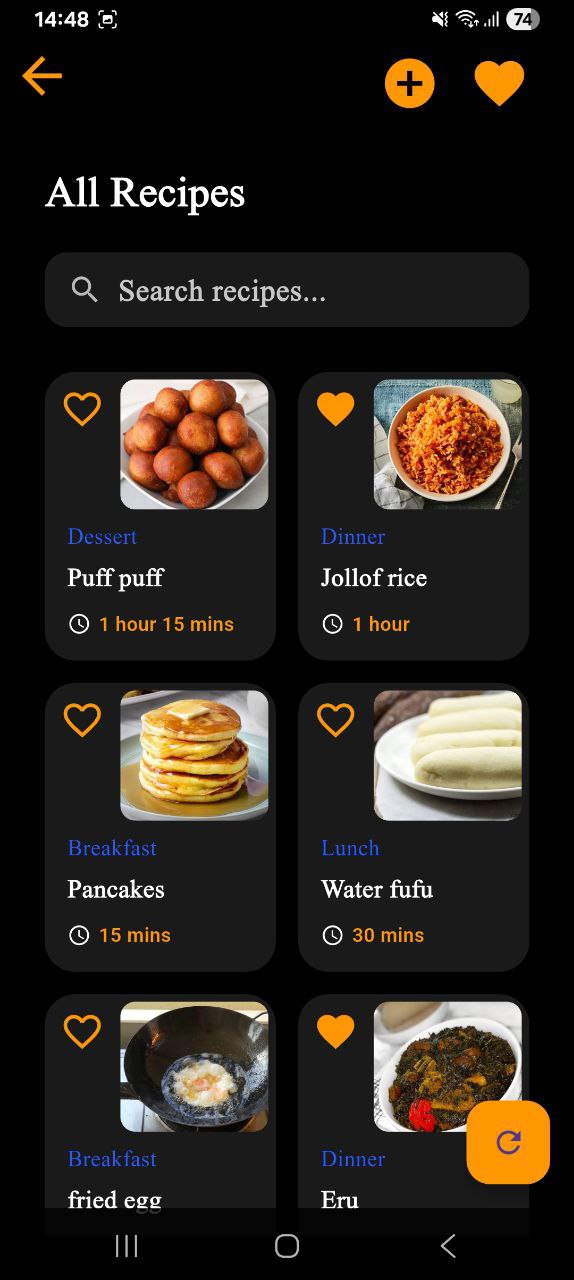 Recipe Discovery Screen